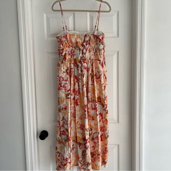 NWT ABERCROMBIE & FITCH Floral Poplin Convertible Strapless Midi Dress L - Picture 9 of 14